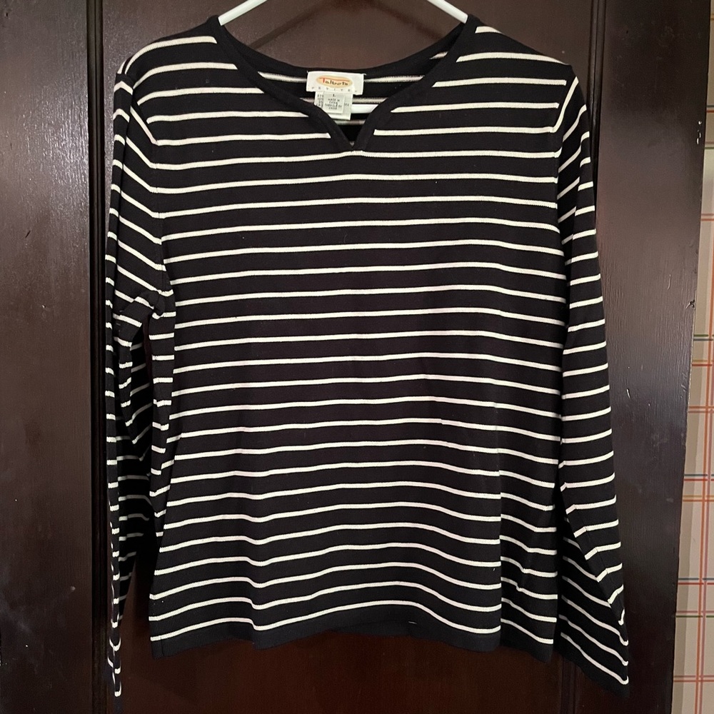 Navy and white stripped sweater